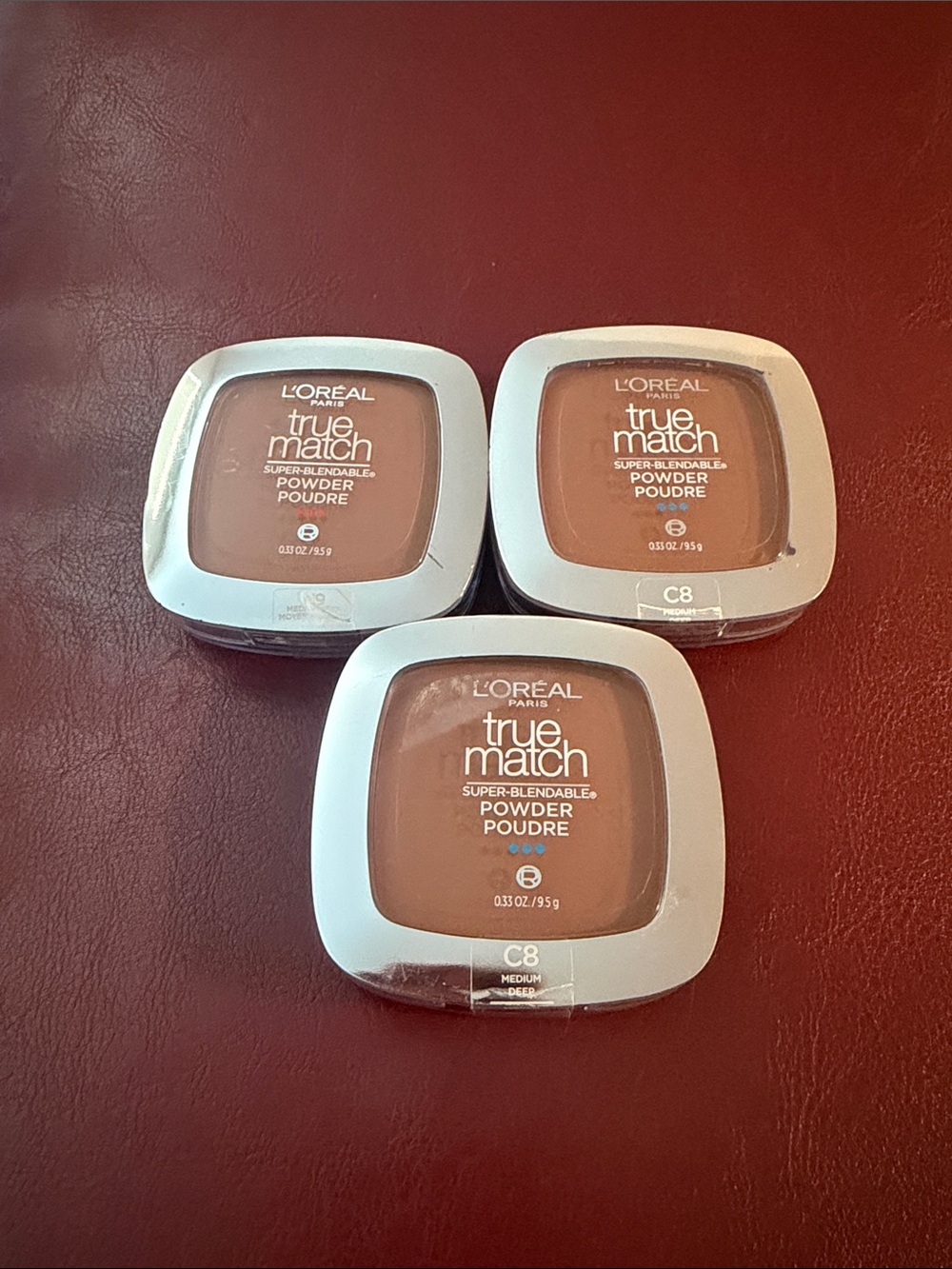 NEW L'Oreal True Match Super-Blendable Powder Lot of 3 - Two C8 and One N9